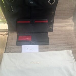 Hammitt Black and Red Leather Wallet